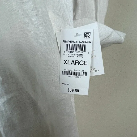 Charter Club Luxury Linen Tunic Women XL White New Coastal Beach Resort - Picture 7 of 8